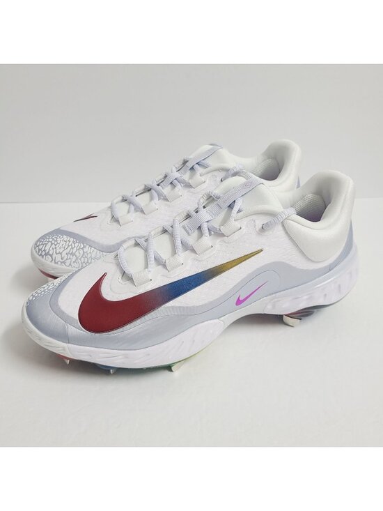 NEW Nike Alpha Huarache Elite 4 Low Baseball Cleats FD2745-106 Size 10 White